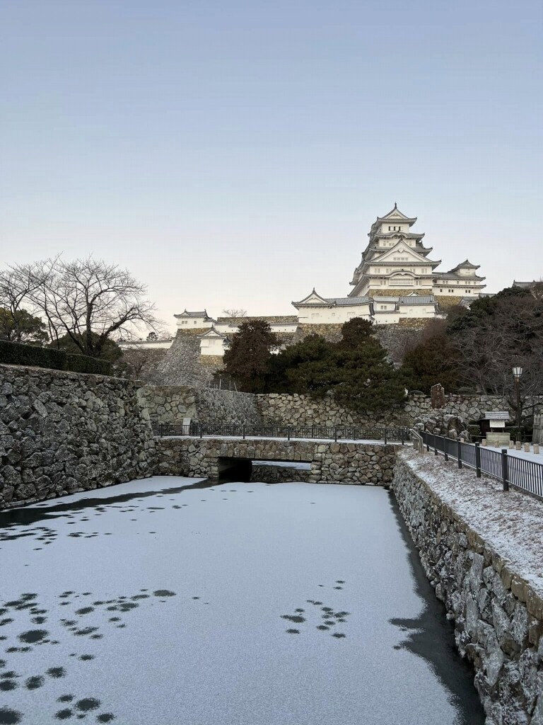 2025年2月8日の雪景色 姫路城