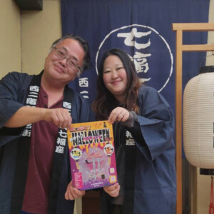 姫路 西二階町商店街振興組合・理事の内海芳彦さん(左)