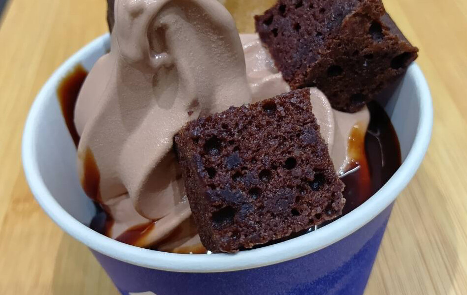 withミニストップ　山陽百貨店　チョコソフト